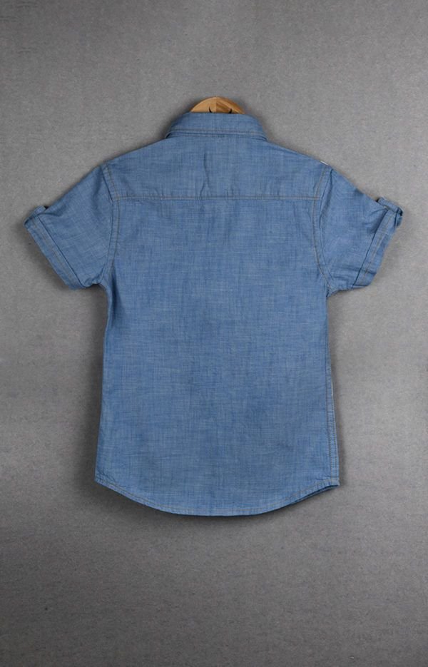 Boys Half Sleeve Denim Shirt - Image 2