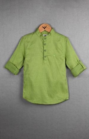 Boys Full Sleeve Kurta Cotton Shirt