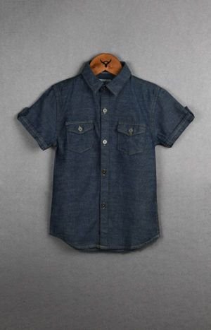 Boys Half Sleeve Denim Shirt