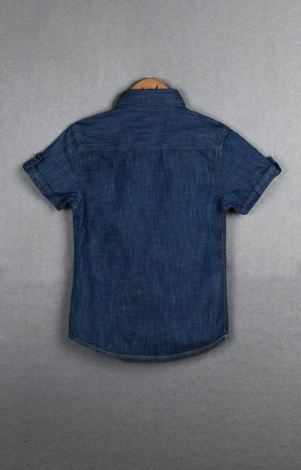 Boys Half Sleeve Denim Shirt - Image 2