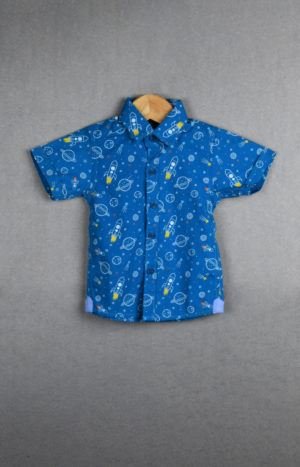 Baby Boy Half Sleeve AOP Cotton Shirt
