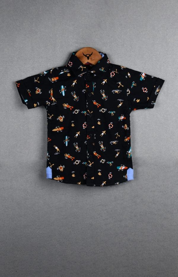 Baby Boy Half Sleeve AOP Cotton Shirt