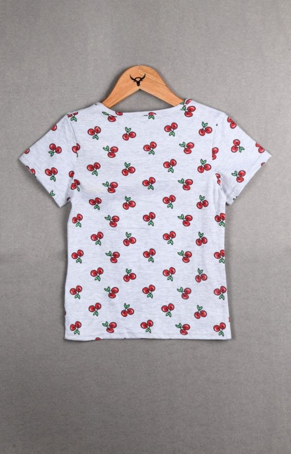 Girls Round Neck Half Sleeve AOP Cotton T-shirt - Image 2