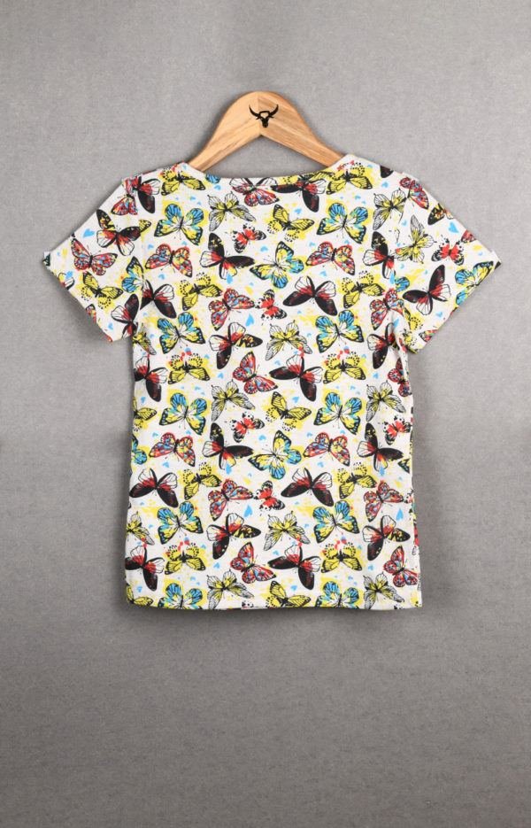 Girls Round Neck Half Sleeve AOP Cotton T-shirt - Image 2