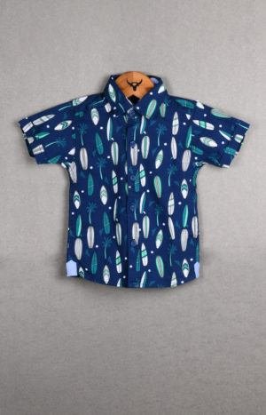 Baby Boy Half Sleeve AOP Cotton Shirt