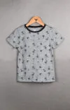 Boys Round Neck Half Sleeve AOP Cotton T-shirt