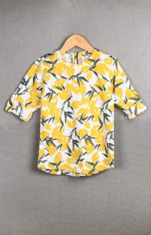 Girls 3/4th Sleeve Cotton Tops
