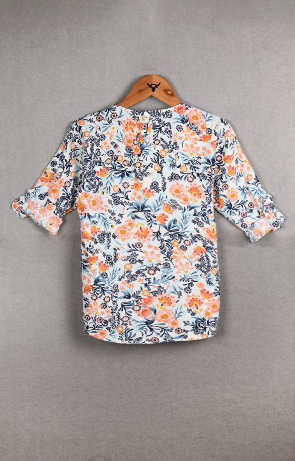 Girls 3/4th Sleeve Cotton Tops - Image 2