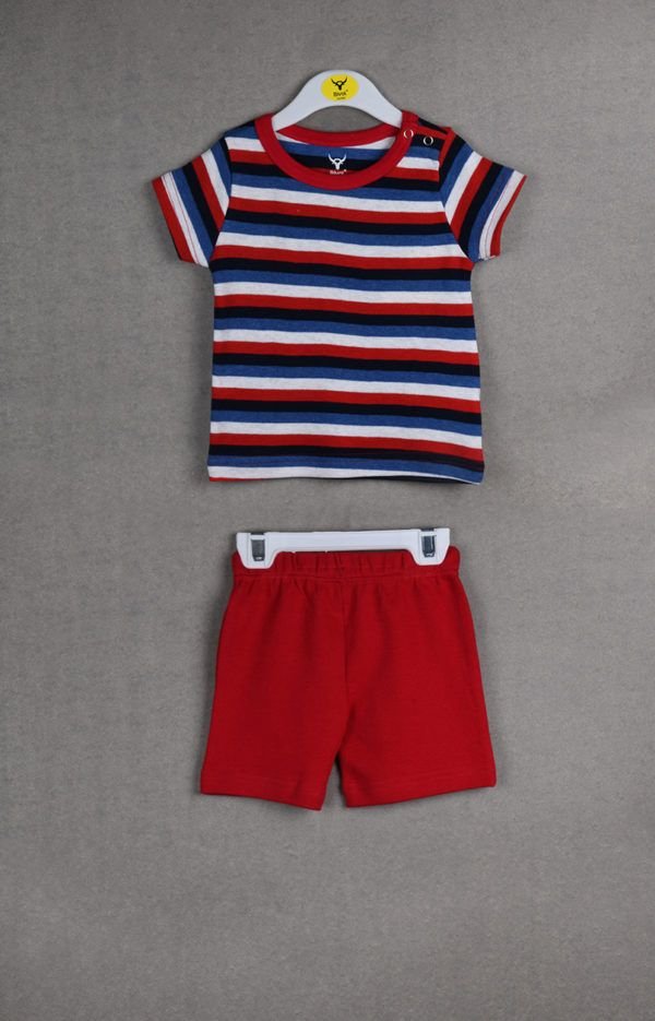 Baby Boy Cotton T-shirt with Shorts Set