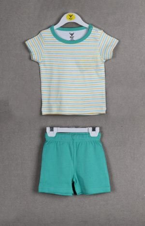 Baby Boy Cotton T-shirt with Shorts Set