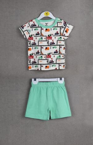 Baby Boy Cotton T-shirt with Shorts Set